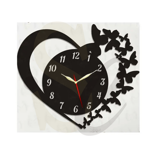 DECORA Heart Wooden Wall Clock